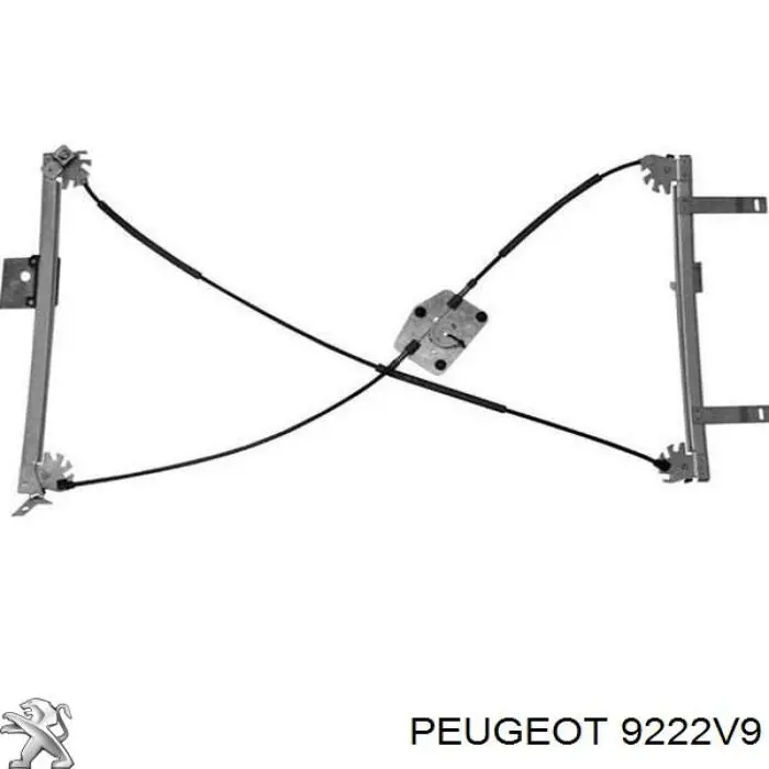 9222V9 Peugeot/Citroen mecanismo de elevalunas, puerta delantera derecha