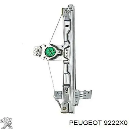 9222X0 Peugeot/Citroen mecanismo de elevalunas, puerta delantera derecha