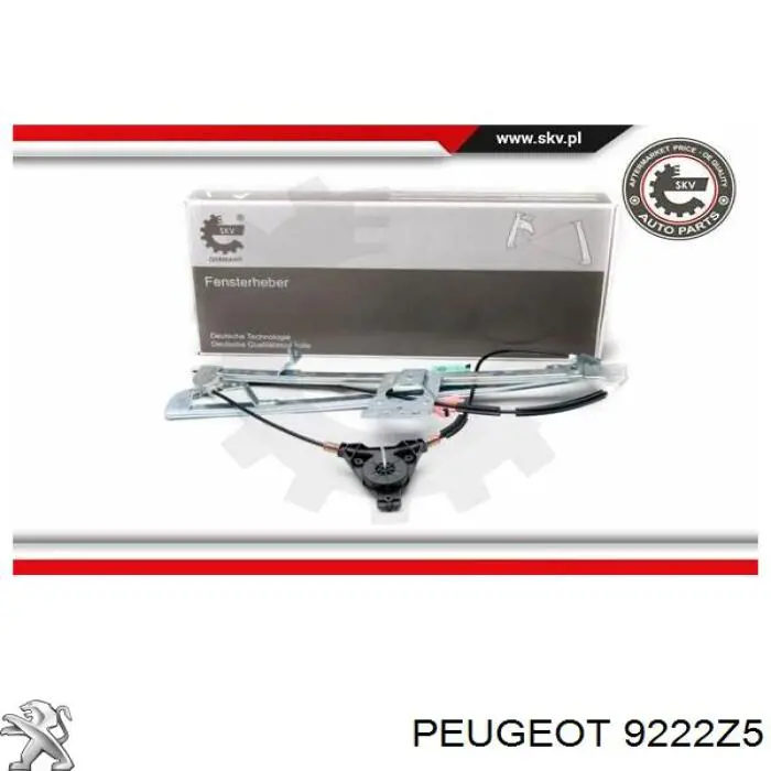 Mecanismo de elevalunas, puerta delantera derecha Peugeot Expert VF