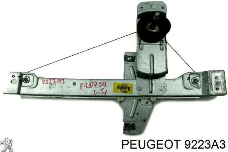 Mecanismo alzacristales, puerta trasera izquierda para Peugeot 207 (WA, WC)
