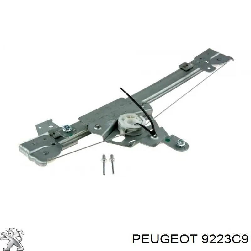 9223C9 Peugeot/Citroen mecanismo de elevalunas, puerta trasera izquierda