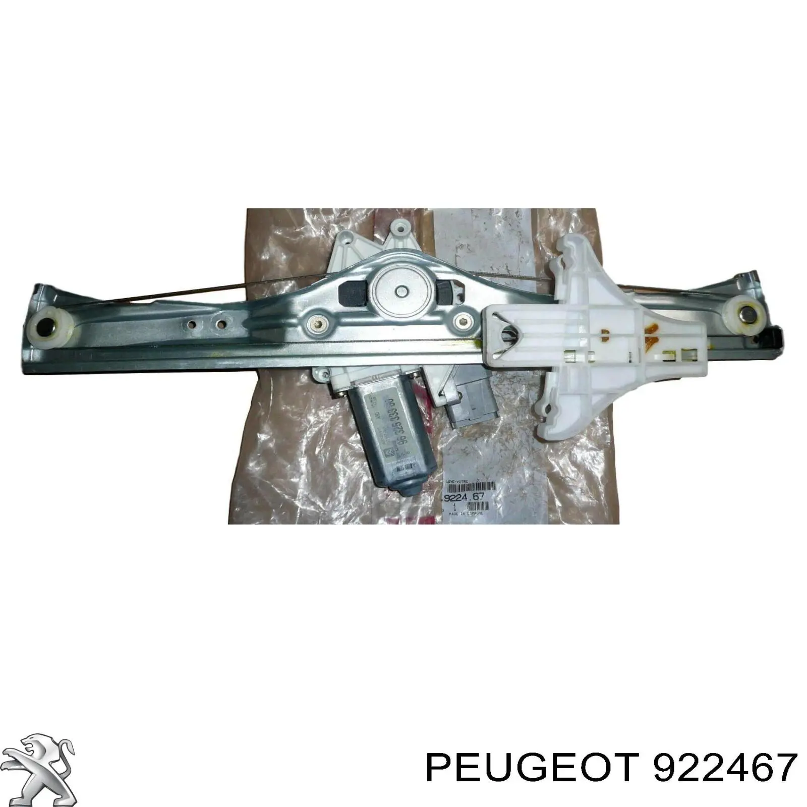 922467 Peugeot/Citroen mecanismo de elevalunas, puerta trasera derecha