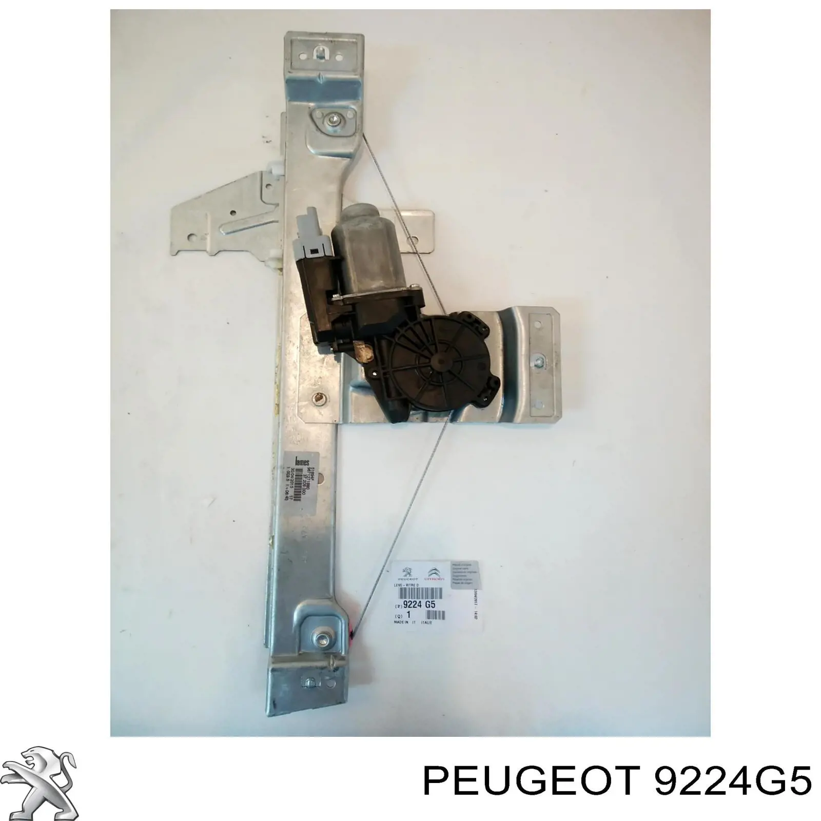 9224G5 Peugeot/Citroen mecanismo de elevalunas, puerta trasera derecha