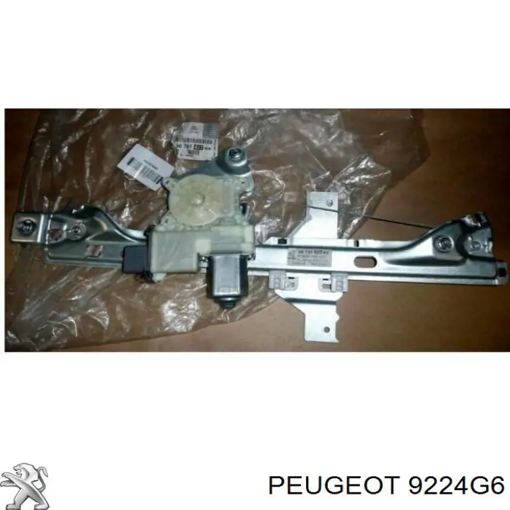 00009224G6 Peugeot/Citroen mecanismo de elevalunas, puerta trasera derecha