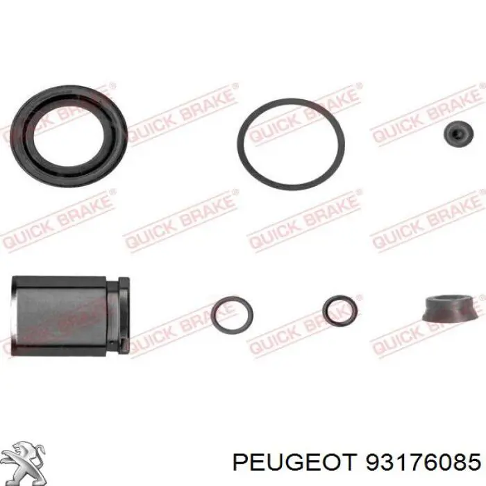 93176085 Peugeot/Citroen pinza de freno trasero derecho