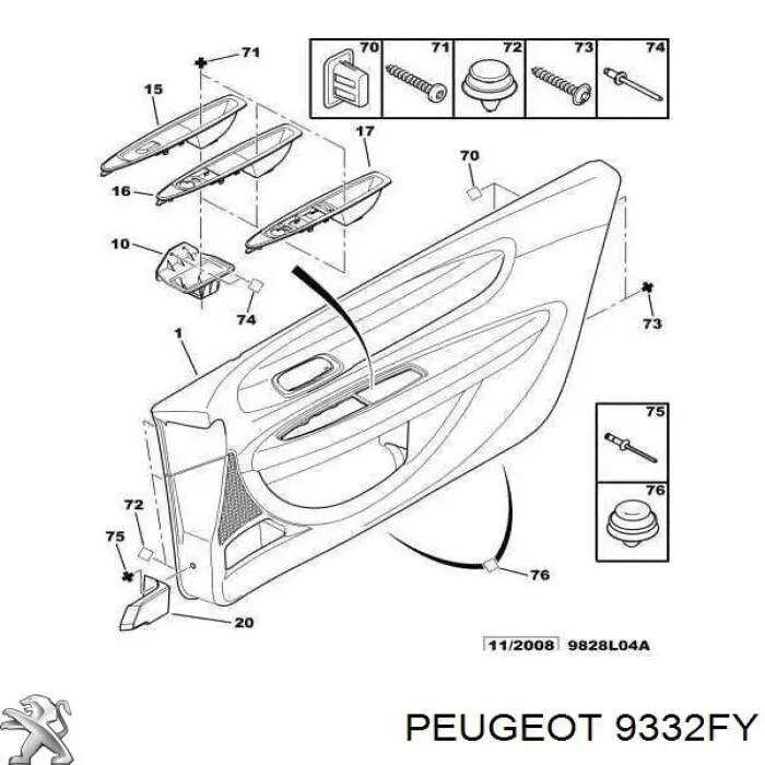 9332FY Peugeot/Citroen