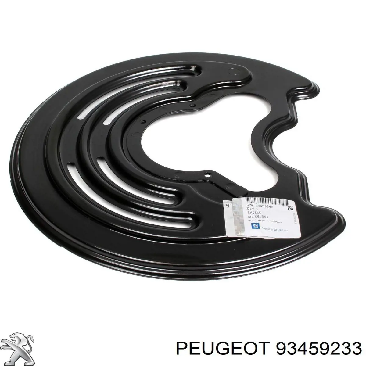 93459233 Peugeot/Citroen chapa protectora contra salpicaduras, disco de freno trasero derecho