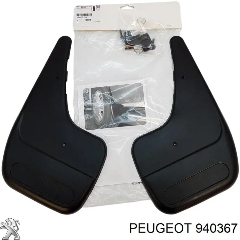 940367 Peugeot/Citroen Juego de faldillas guardabarro traseros
