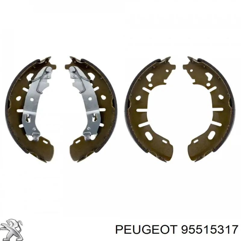 95515317 Peugeot/Citroen zapatas de frenos de tambor traseras