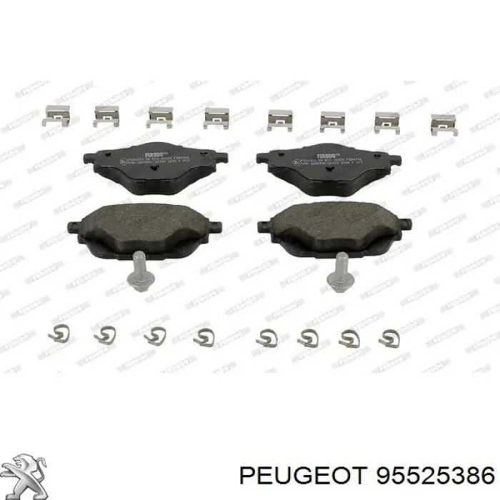 95525386 Peugeot/Citroen pastillas de freno traseras