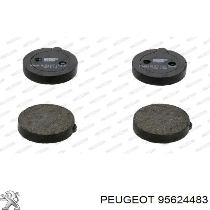 95624483 Peugeot/Citroen pastillas de freno traseras