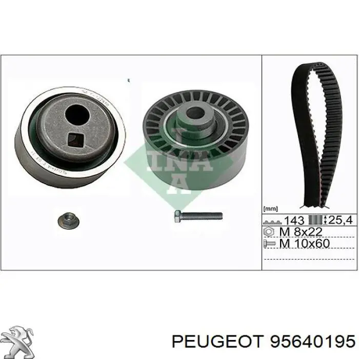 95640195 Peugeot/Citroen rodillo, cadena de distribución