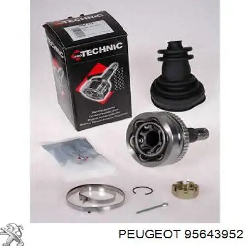 95643952 Peugeot/Citroen árbol de transmisión delantero derecho