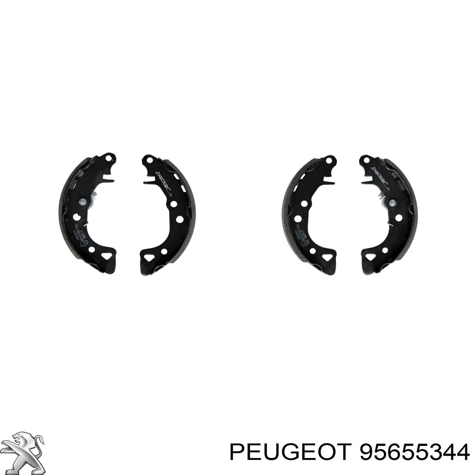 95655344 Peugeot/Citroen zapatas de frenos de tambor traseras