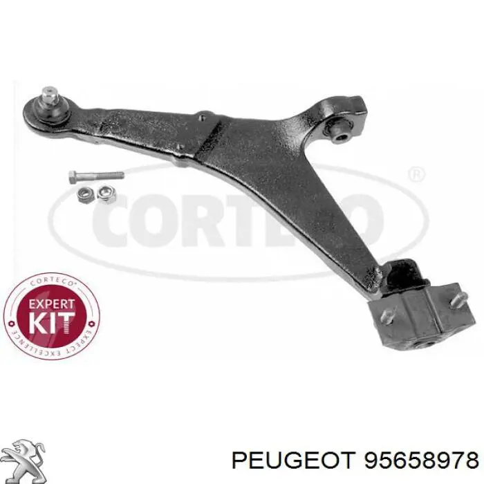 95658978 Peugeot/Citroen barra oscilante, suspensión de ruedas delantera, inferior izquierda