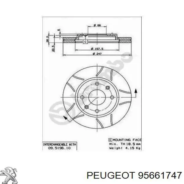 Freno de disco delantero Peugeot 205 1 741A, C