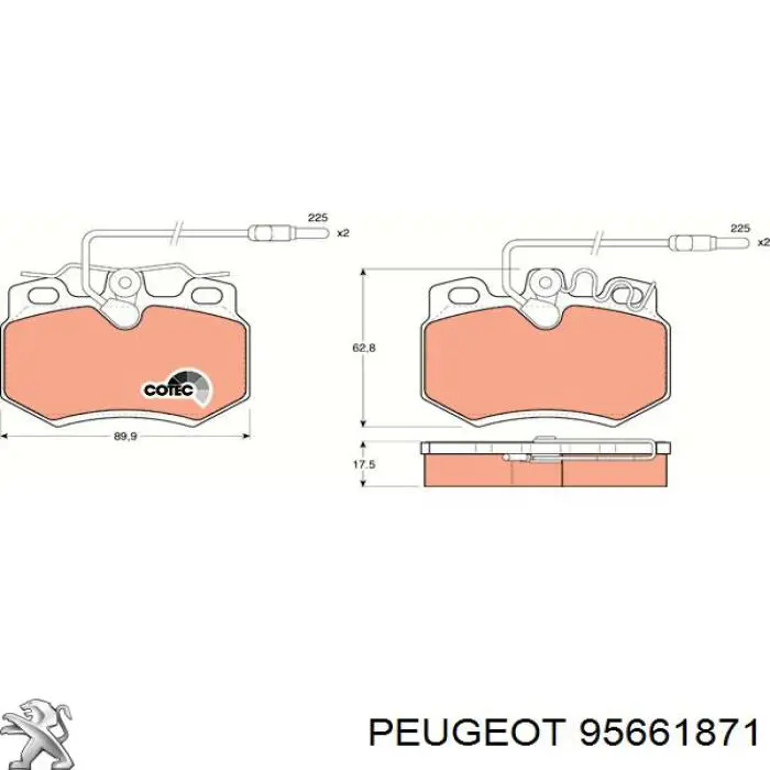 Pastillas freno delanteras Peugeot/Citroen 95661871 precio, desde 42,86 EUR