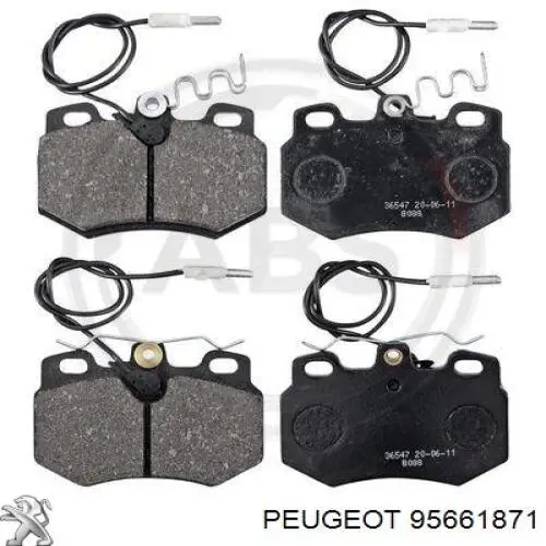 Pastillas de freno 95661871 Peugeot/Citroen