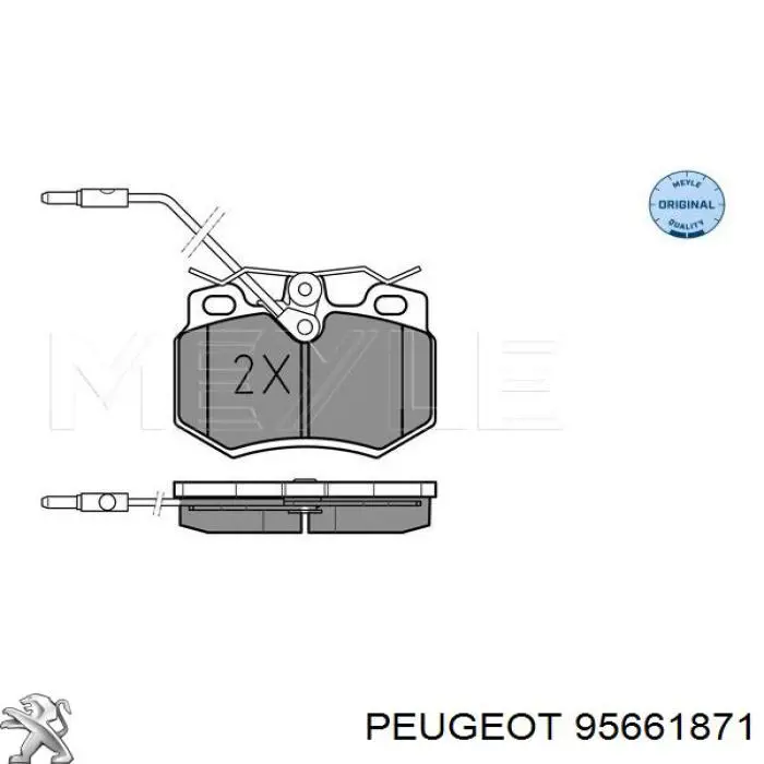 95661871 Peugeot/Citroen Pastillas delanteras