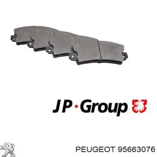 95663076 Peugeot/Citroen pastillas de freno delanteras