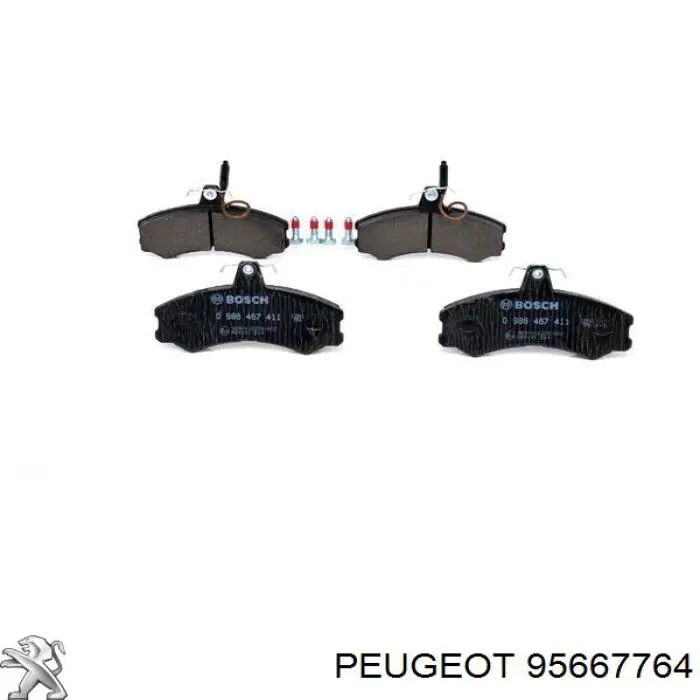 95667764 Peugeot/Citroen pastillas de freno delanteras
