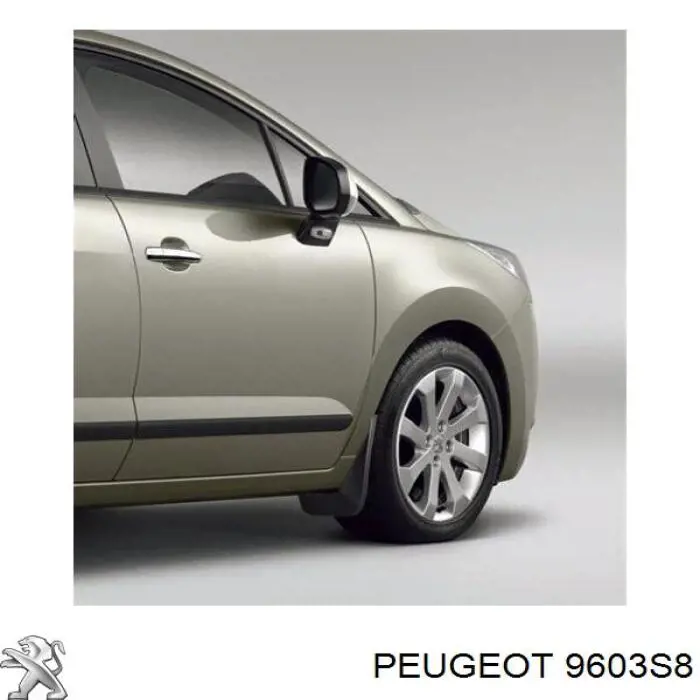 Juego de faldillas guardabarro traseros para Peugeot 5008 