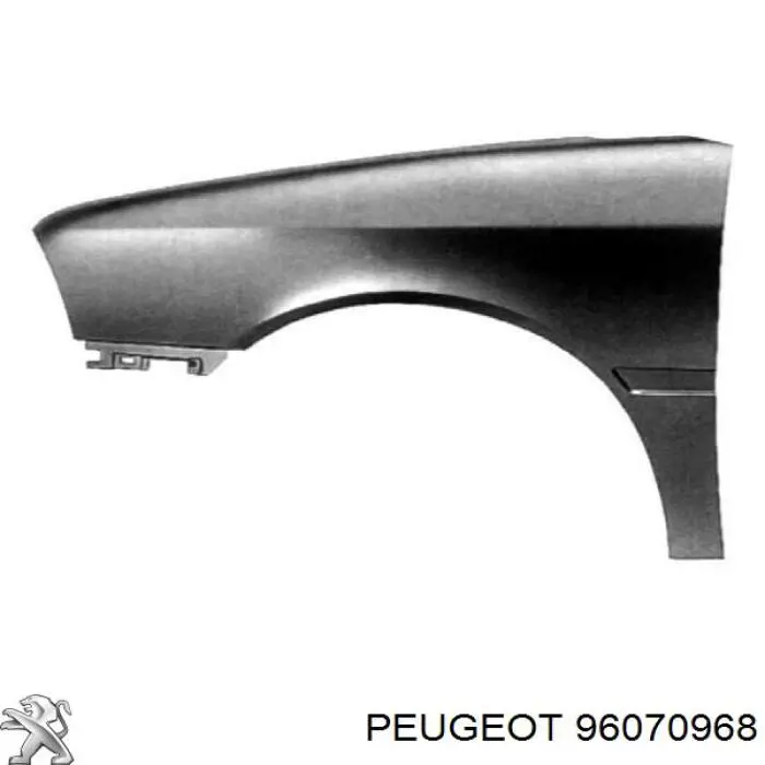 96070968 Peugeot/Citroen guardabarros delantero izquierdo