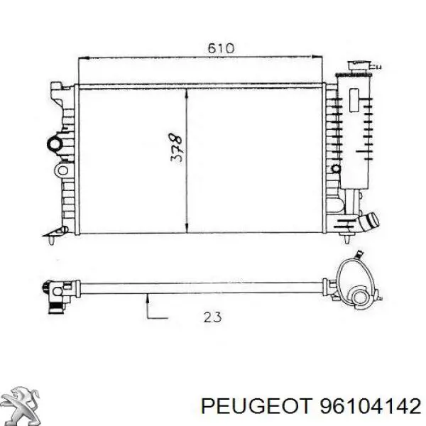 96104142 Peugeot/Citroen radiador refrigeración del motor