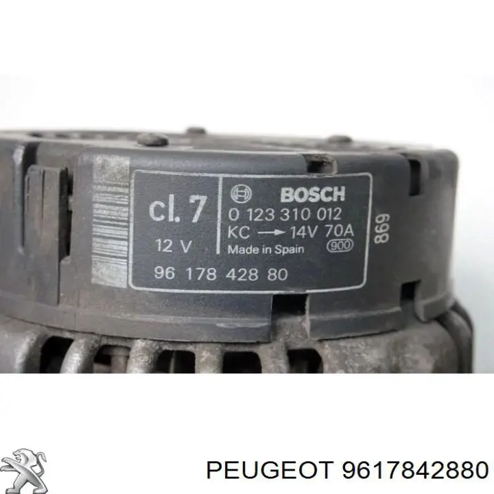 Alternador del motor Peugeot/Citroen 9617842880 precio, desde 156,82 EUR
