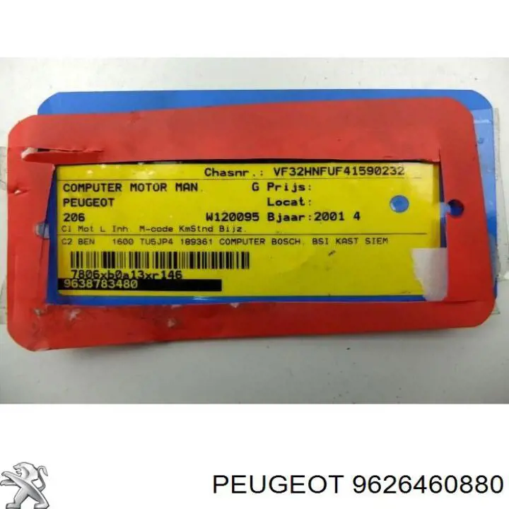 Caja de fusibles 9626460880 Peugeot/Citroen