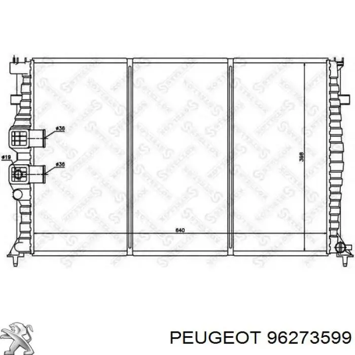 96273599 Peugeot/Citroen radiador refrigeración del motor