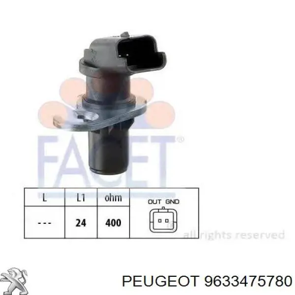 Comprar 9633475780 Peugeot/Citroen Sensor de cigüeñal