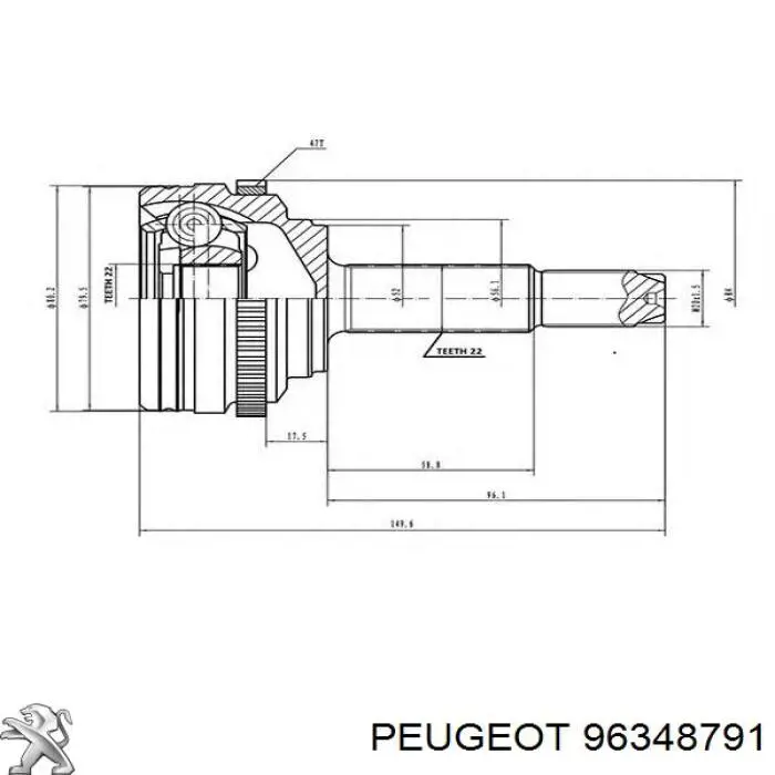 Comprar 212057 GSP Semieje delantero derecho