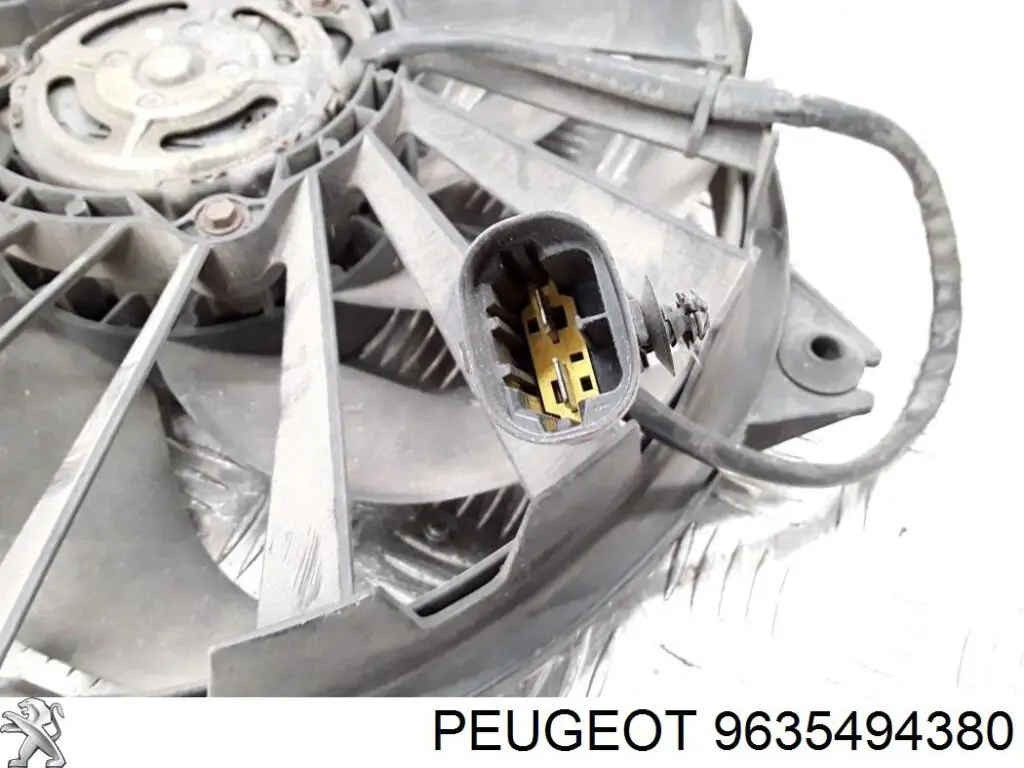 9635494380 Peugeot/Citroen ventilador (rodete +motor refrigeración del motor con electromotor, izquierdo)