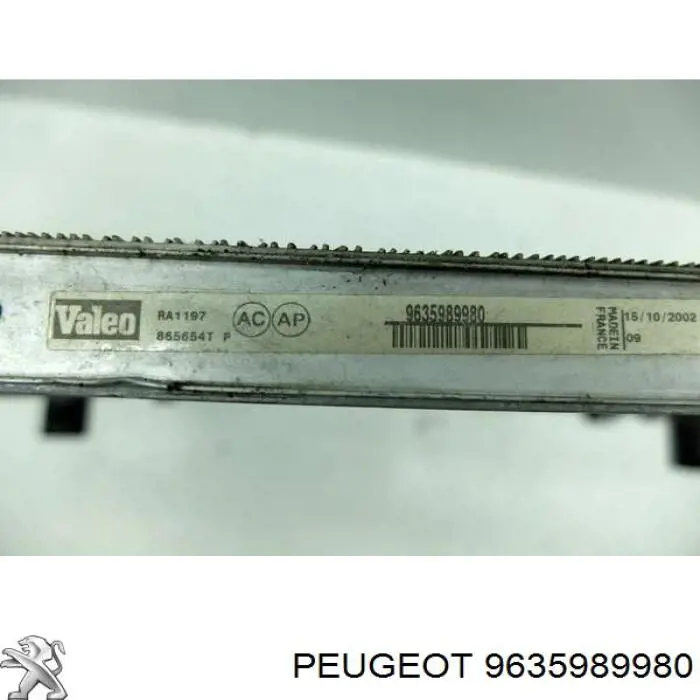 Radiador de água Peugeot/Citroen 9635989980