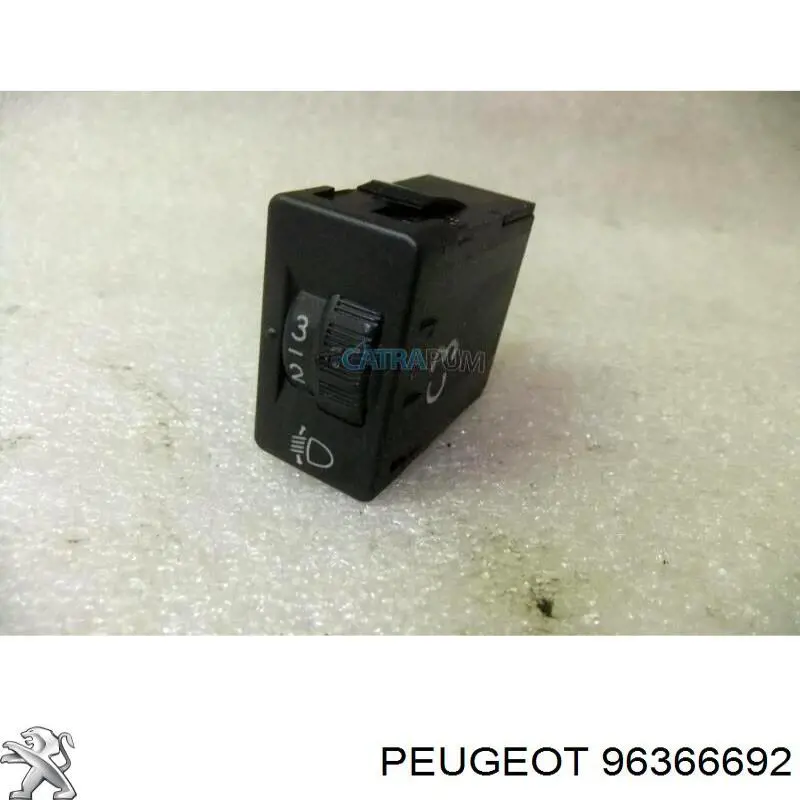 Botón de elemento de regulación, regulación del alcance de faros para Peugeot 807 (E)