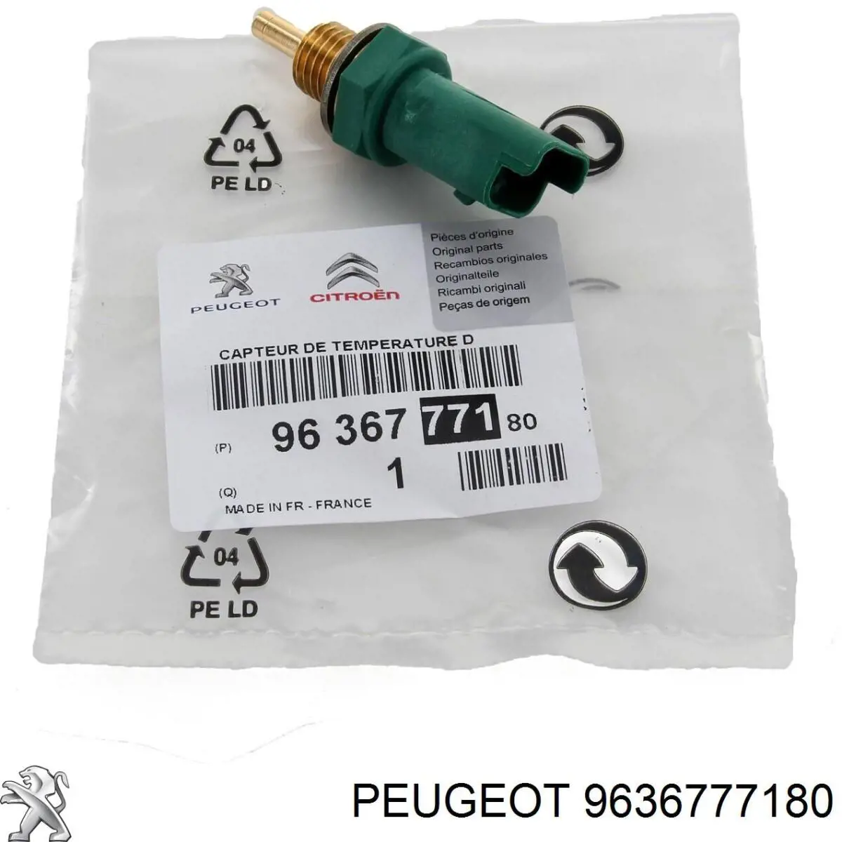 Comprar 9636777180 Peugeot/Citroen Sensor de temperatura de agua