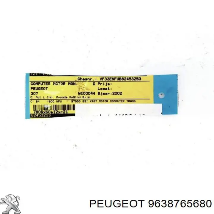 Unidad de control del motor  Peugeot/Citroen 9638765680 precio, desde 46,46 EUR