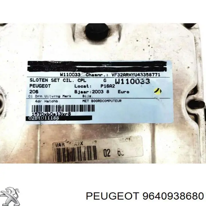 ECU 9640938680 Peugeot/Citroen