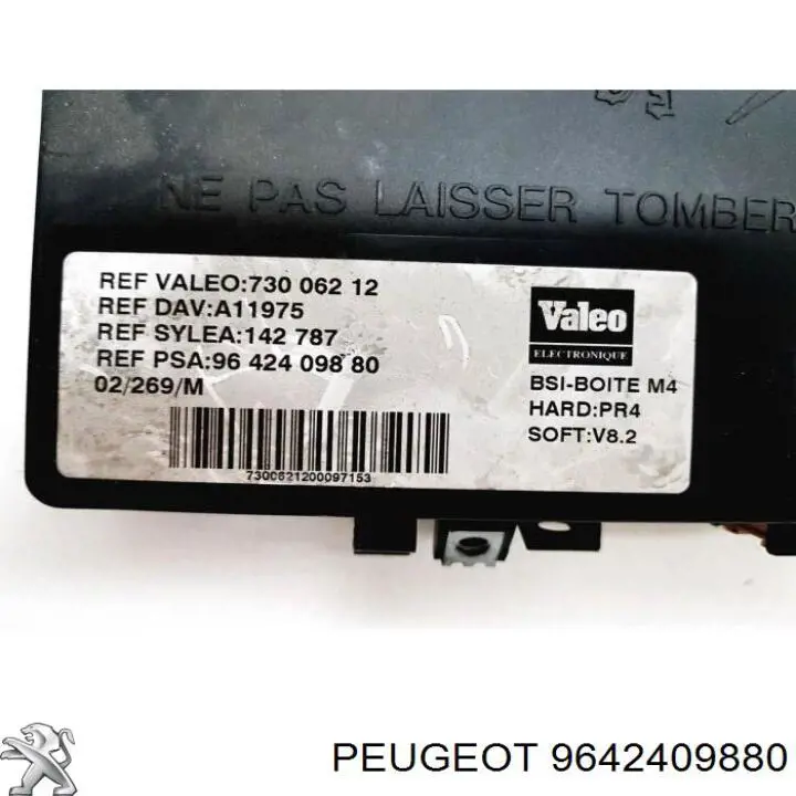 9642409880 Peugeot/Citroen Caja de relés y fusibles
