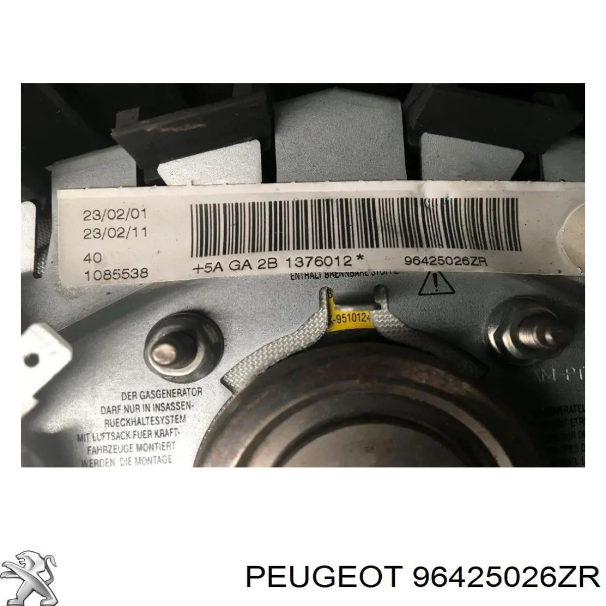 96425026ZR Peugeot/Citroen airbag en el lado del conductor