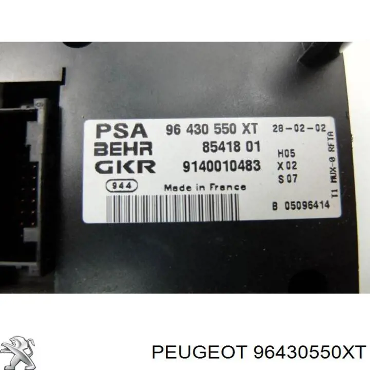 96430550XT Peugeot/Citroen Unidad de control de la ventilación