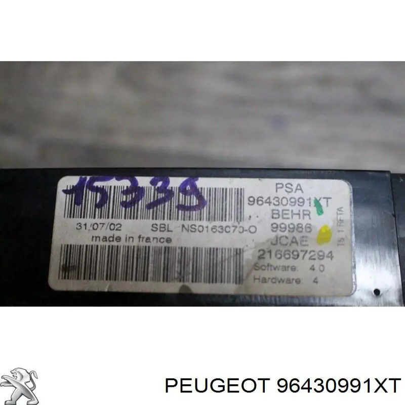 96430991XT Peugeot/Citroen unidad de control, calefacción/ventilacion