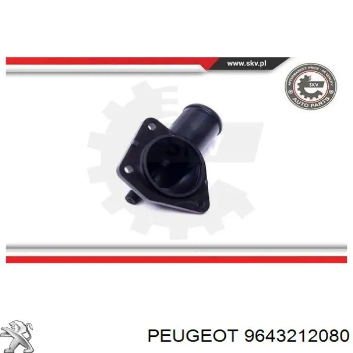 Caja de termostato 9643212080 Peugeot/Citroen
