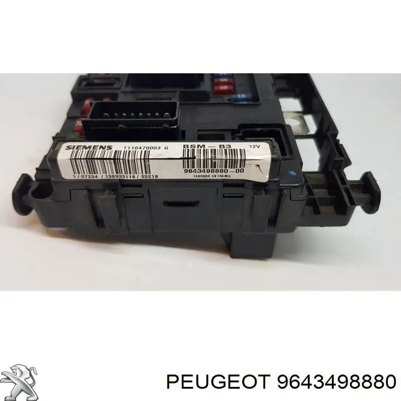 9643498880 Peugeot/Citroen Caja de relés y fusibles