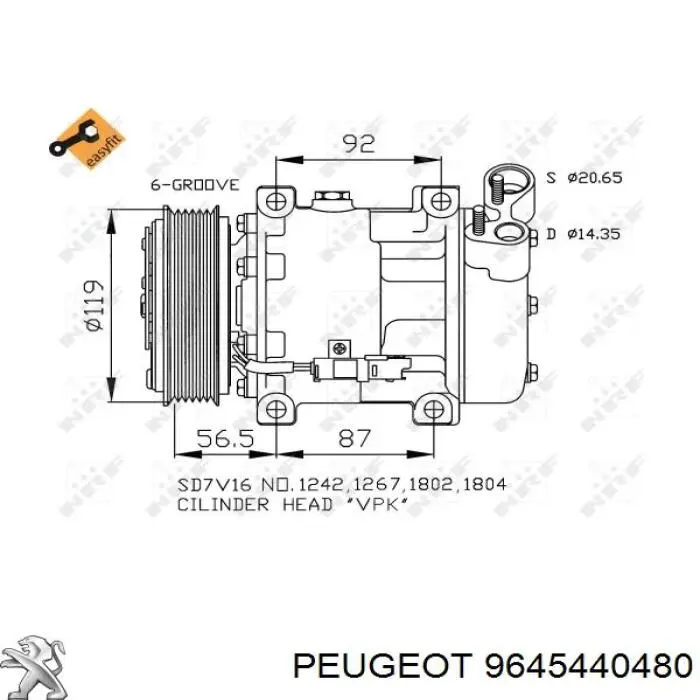 Compresor ac Peugeot/Citroen 9645440480 precio, desde 213,51 EUR