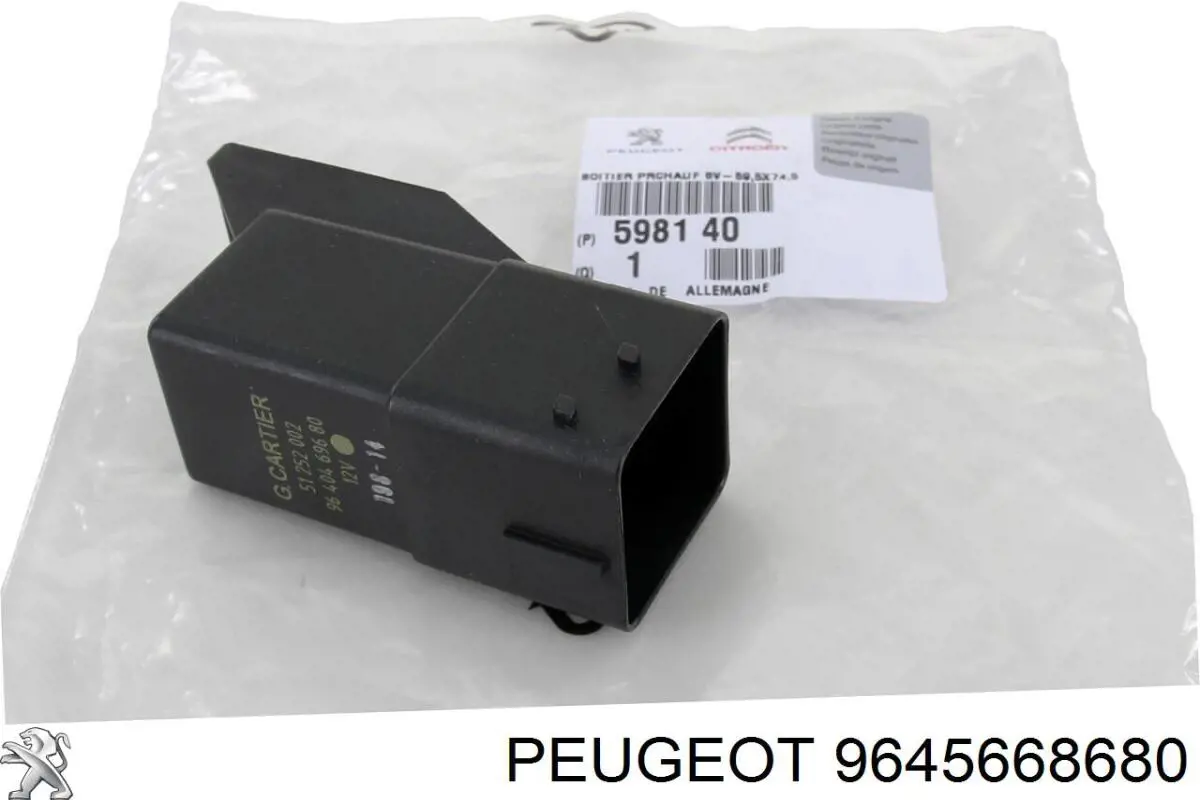 Relé de bujía de precalentamiento Peugeot 406 8B