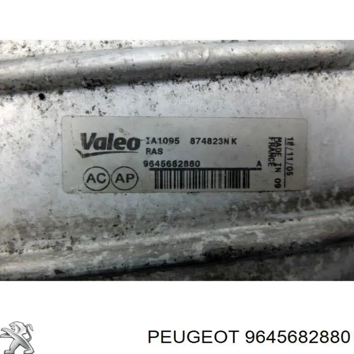 Comprar 9645682880 Peugeot/Citroen Turbo intercooler