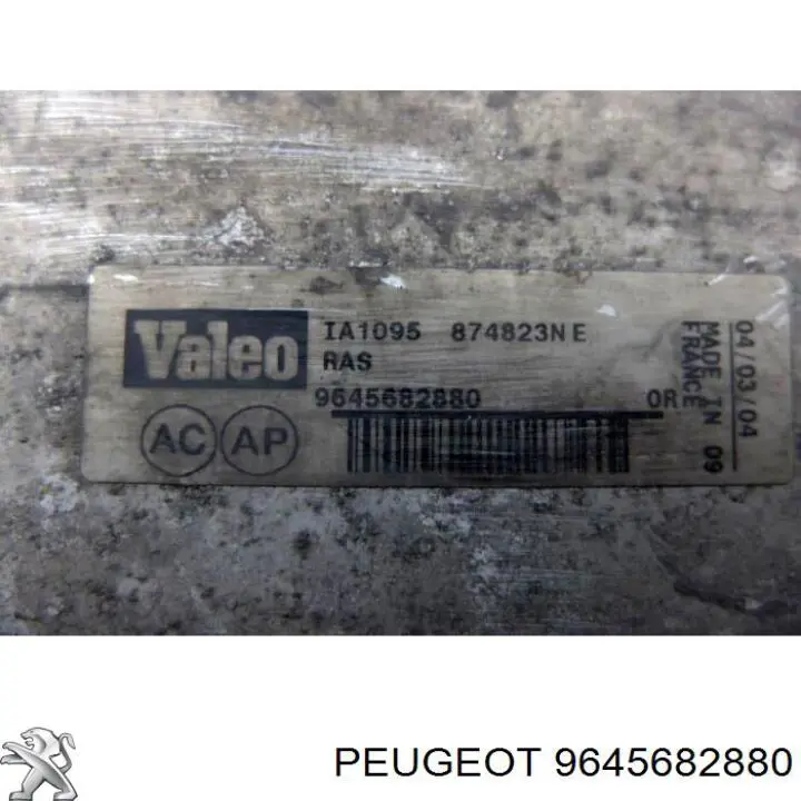 Radiador de aire de admisión PEUGEOT 9645682880