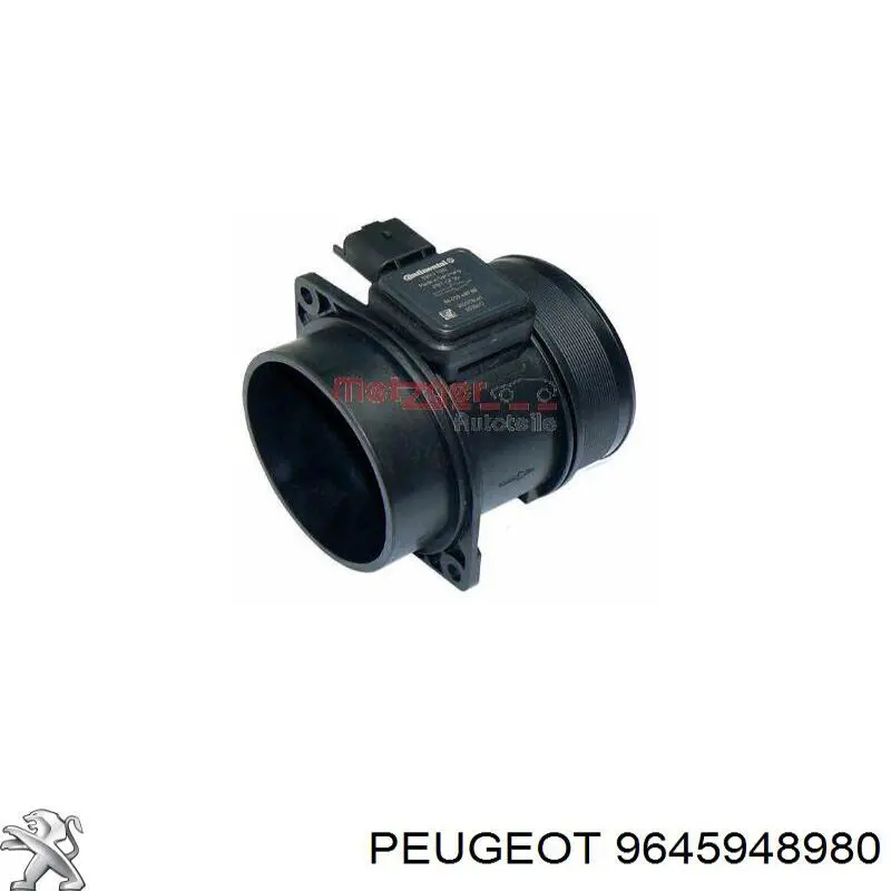 9645948980 Peugeot/Citroen sensor de flujo de aire/medidor de flujo (flujo de aire masibo)